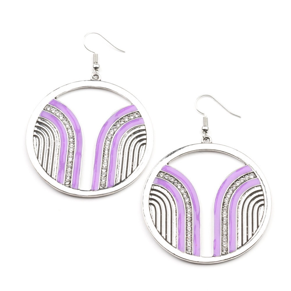 ❤️5/$25💥 Delightfully Deco - Purple Earrings